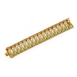 Ottaviani - A 18K yellow gold and enamel bracelet, Ottaviani