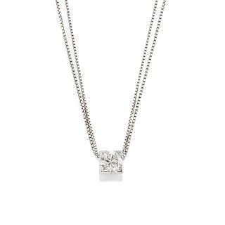 A 18K white gold and diamond pendant