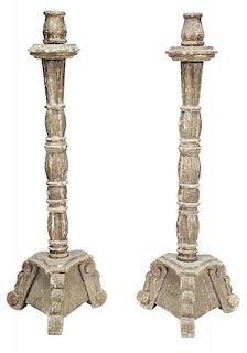 Monumental Pair Carved and Gilded