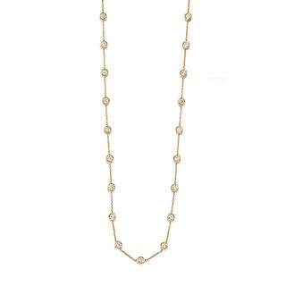 A 18K yellow gold and diamond necklace