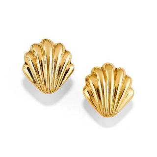 Tiffany & Co. - A 14K yellow gold earrings, Tiffany & Co.