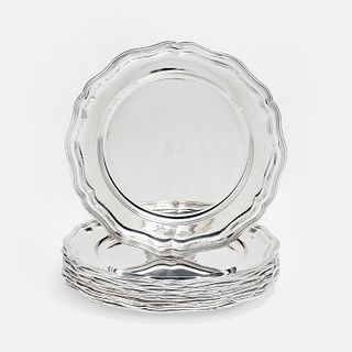 Twelve silver dishes, Italy 20th Century