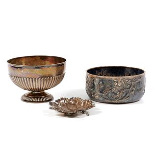 Six silver objects, one signed Bulgar and one signed Federico Buccellati