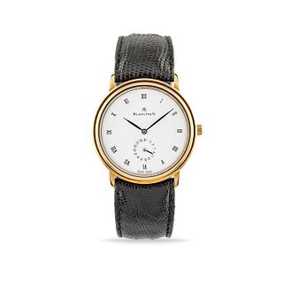 BLANCPAIN - A 18K yellow gold wristwatch, Blancpain