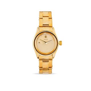 Rolex - A 18K yellow gold lady's wristwatch, Rolex, defects (bracelet and clasp not original)