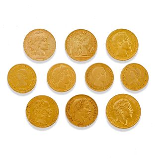 Ten gold coins