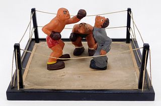 1942 L.L. Rittgers Chalkware Boxing Toy Figure Set