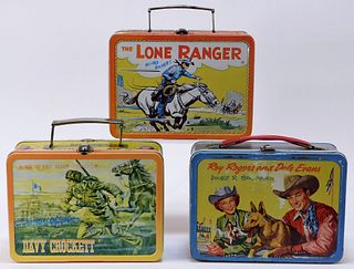 3PC Roy Rogers Lone Ranger Frontierland Lunchbox