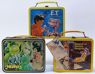 3PC E.T. Muppets McDonald's Tin Lunchbox Group