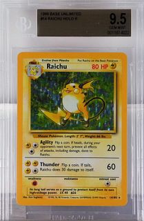 1999 Pokemon Base Unlimited Raichu BGS 9.5 Card