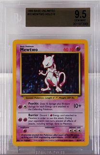 1999 Pokemon Base Unlimited Mewtwo BGS 9.5 Card