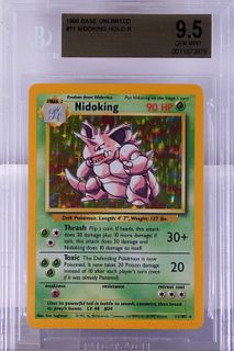 1999 Pokemon Base Unlimited Nidoking BGS 9.5 Card