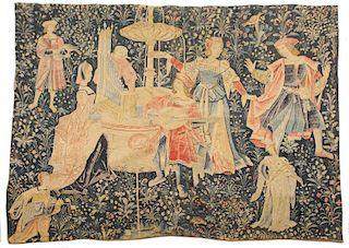 Painted Tapestry "The Concert at the Fountain"