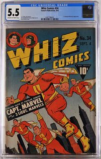 Fawcett Publications Whiz Comics #34 CGC 5.5