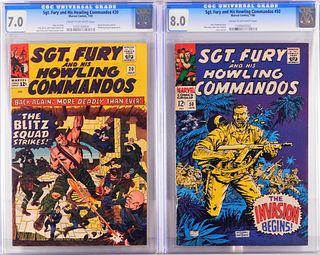 2PC Marvel Comics Sgt. Fury #20 #50 CGC 7.0 8.0
