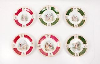 Set of 6 Royal Vienna Wittelsbach Plates