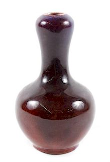 Flambe Jun Glazed Porcelain Garlic Head Vase