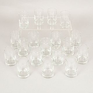 Lot of 36 glasses. Mexico. 20th century. Libbey.