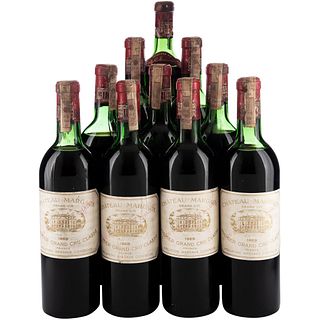 Château Margaux. 1969. Grand Vin. Premier Grand Cru Classé. Margaux. Pieces: 10.