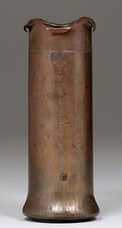 Roycroft Hammered Copper Cylinder Vase