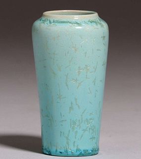 University City Blue Crystalline Vase c1913