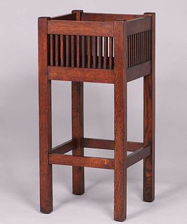 Grand Rapids Spindled Plant Stand c1910