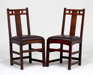 Pair of Limbert Side Chairs c1912