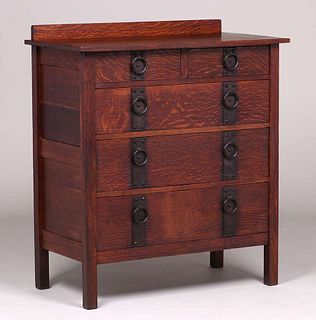 Gustav Stickley #709 Five-Drawer Dresser c1912