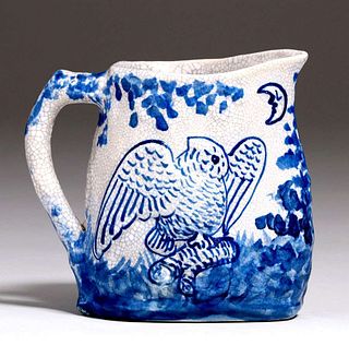 Dedham Pottery "Night and Morning" Pitcher