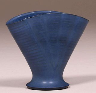 Marblehead Pottery Flared Fan Vase c1910s