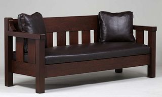 Lifetime Furniture Co Massive Bench Settle c1910