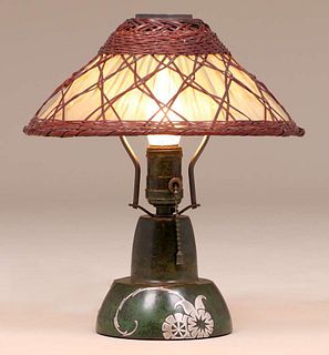 Heintz Sterling on Bronze Boudoir Lamp c1915