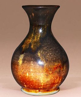 Teco Pottery Adventurine Glaze Vase c1910
