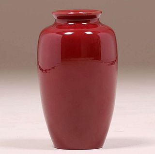 California Faience Burgundy Vase c1920s