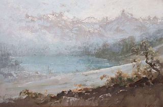 Thomas Hill Painting Lake Tenaya Yosemite c1900