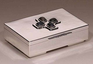 Dirk van Erp Modernist Silver-Plated Box c1950s
