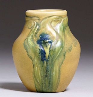 Rookwood Matte Yellow Carved Vase Sally Toohey 1905