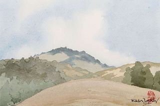 Wilder Bentley Watercolor Marin Hills 1974