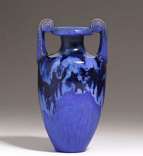Fulper Grecian-Urn Cobalt Blue Vase c1910