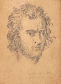 BARTOLOMEO PINELLI (Rome, 1771 - 1835) - Portrait of man (Pietro Relli?)