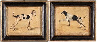 FRENCH SCHOOL, 18th CENTURY - Hounds, Couple of paintings