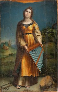 EMILIAN PAINTER, 17th CENTURY - Saint Cecily, copy after Raffaello