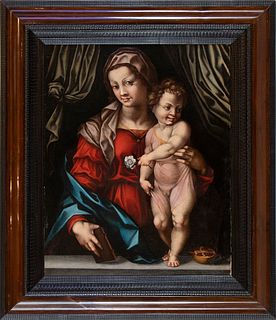TUSCAN PAINTER, LAST QUARTER OF THE 16th CENTURY - Madonna and Child
