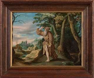 CIRCLE OF MAERTEN DE VOS (Antwerp, 1532 - 1603) - Landscape with Saint Muzio