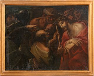 FOLLOWER OF CARAVAGGIO, FIRST HALF OF THE 17th CENTURY - Christ derided