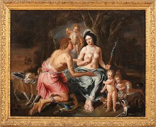 THEODOR VAN THULDEN (Hertogenbosch, 1606 - 1669) - Venus and Adonis