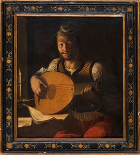 TROPHIME BIGOT (Arles, 1579 - Avignon, 1650), ATTRIBUTED TO - Lute player