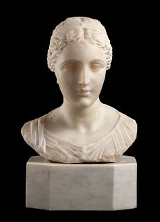 NEOCLASSICAL SCULPTOR, LATE 18th / EARLY 19th CENTURY - Womanly bust
