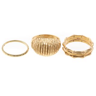 A Collection of Three Gold Rings