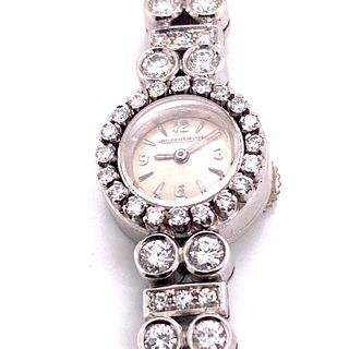 JaegerleCoultre Platinum Diamond Watch
